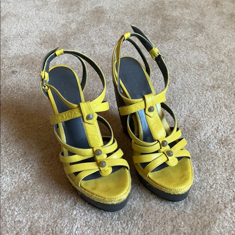 Balenciaga wedge platform sandals